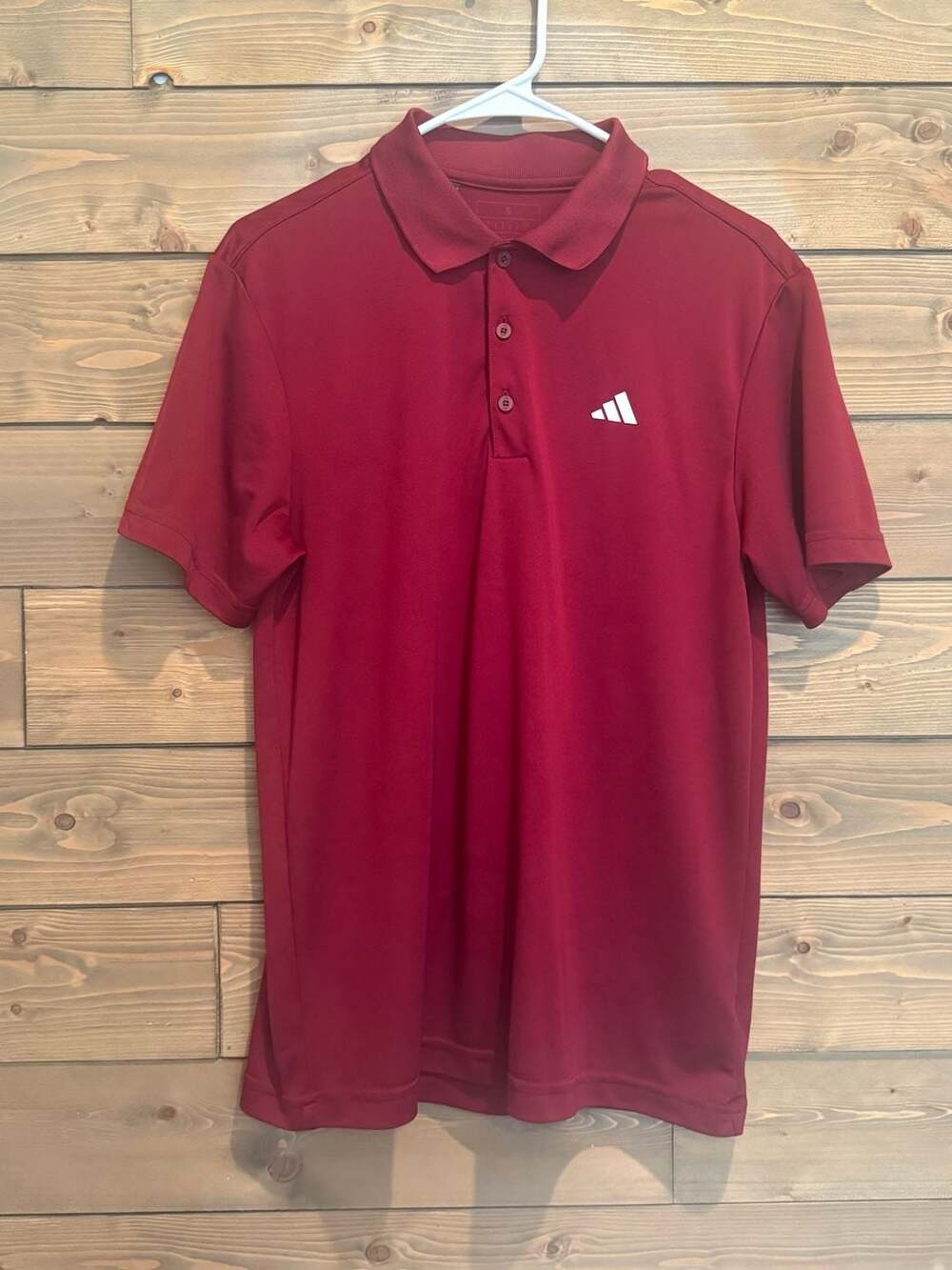 Adidas Train Essentials Training Polo Shirt Burgundy Size Small IN6419